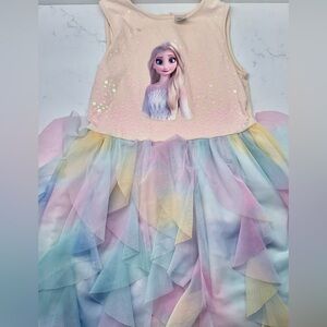 H&M Frozen Cream and Pastel Tulle Dress